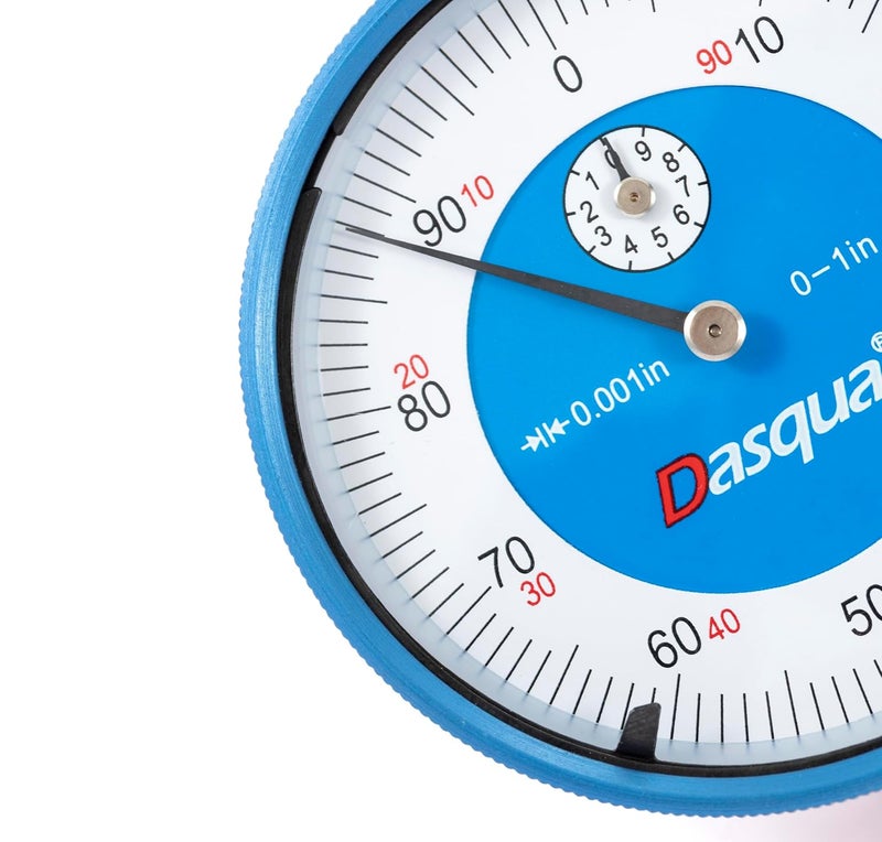 Dasqua Dial Indicator 0-1" | 0.001" Graduation Hardened Steel – Lug Back Style Precision Gauge, ±0.001″ / ±0.002″ Accuracy, Stable High Accuracy, Comes with Protective Flannelette Bag - Image 5